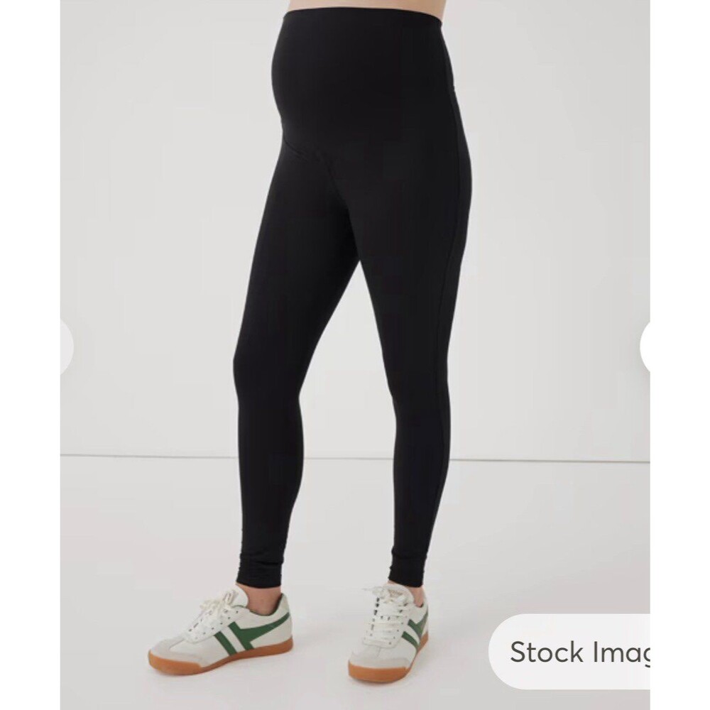 Pact Organic Cotton Maternity Leggings - Black - Small